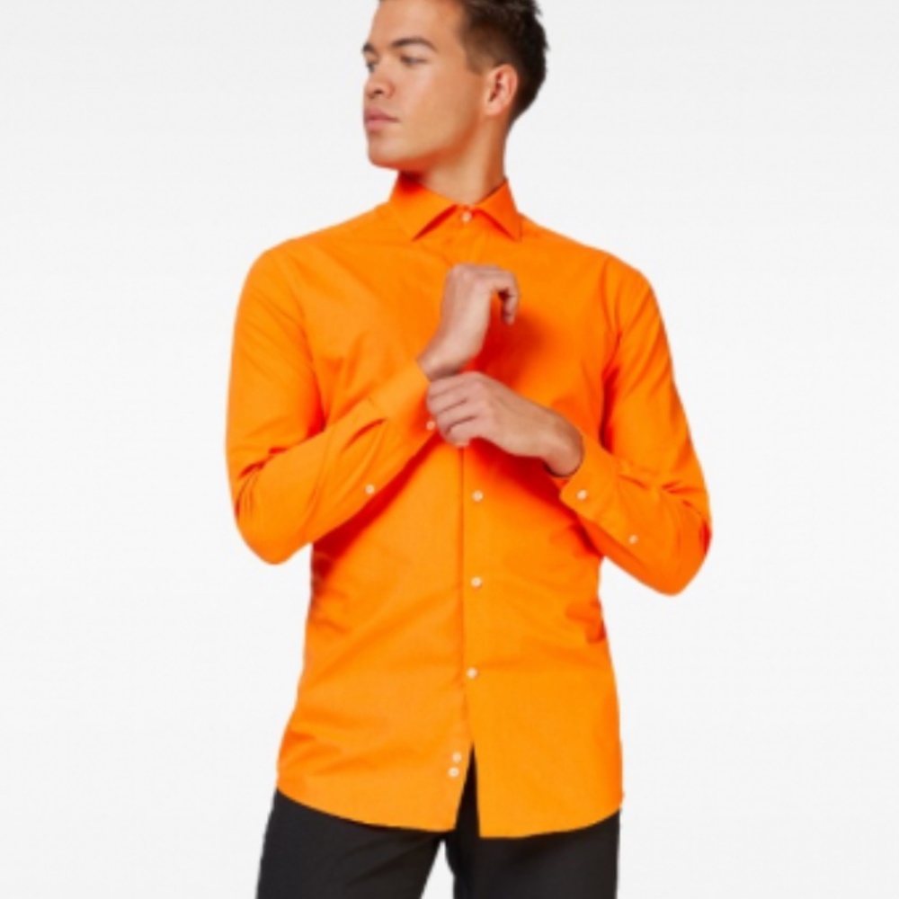 OppoSuits Bright Orange Men's Dress Shirt